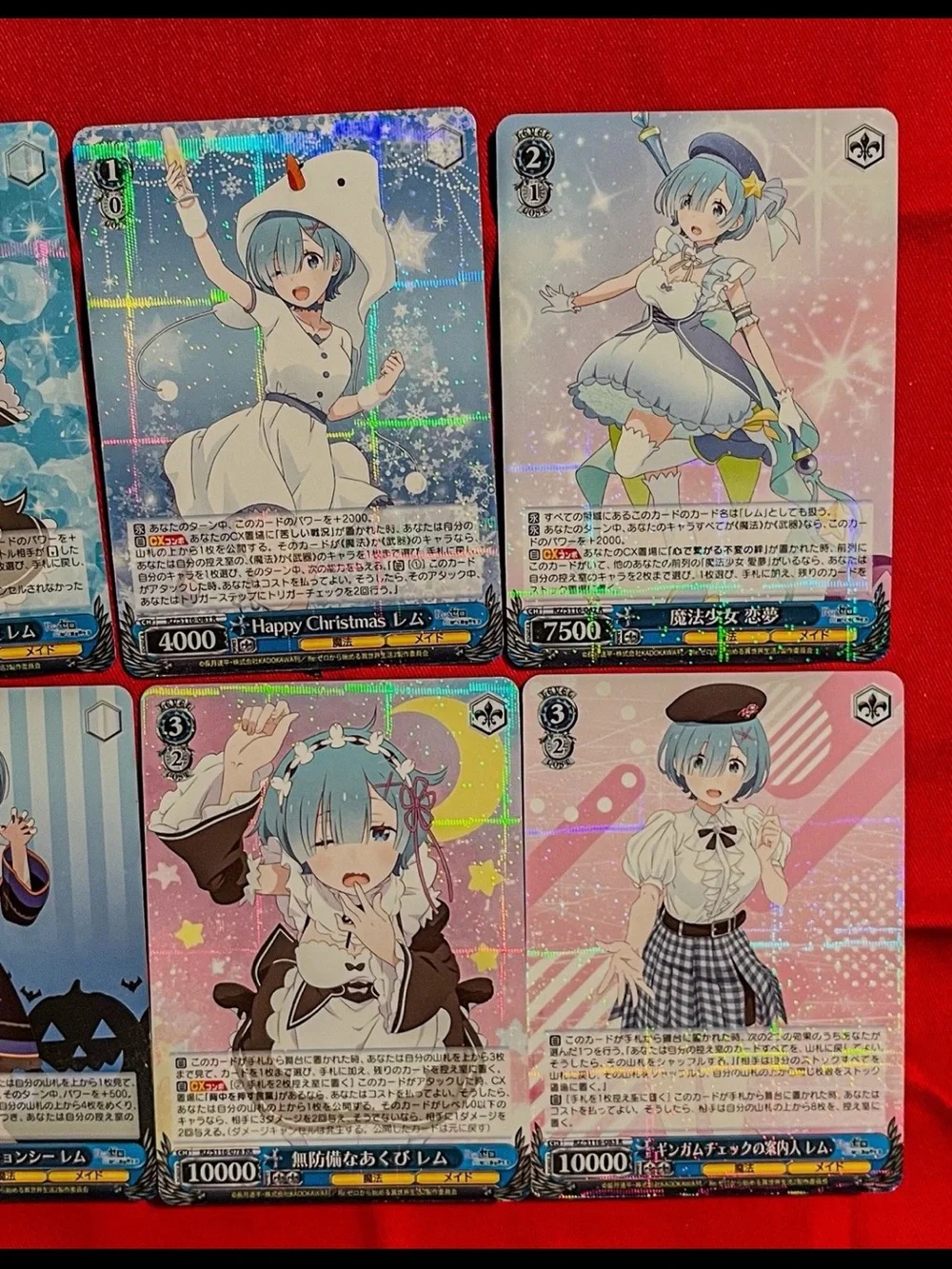 Weiss Schwarz Re:Zero Vol. 3 Various Rem cards (6 Cards) Japanese Rare & RR